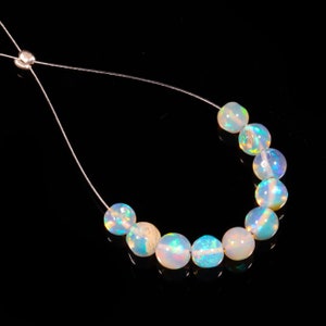 Opal Balls, Natural Ethiopian opal, AAA Grade Opal, Loose Balls Opal, Drilled Opal Balls Beads, 10 Pieces, Round shape, Size : 4X4-5X5 MM