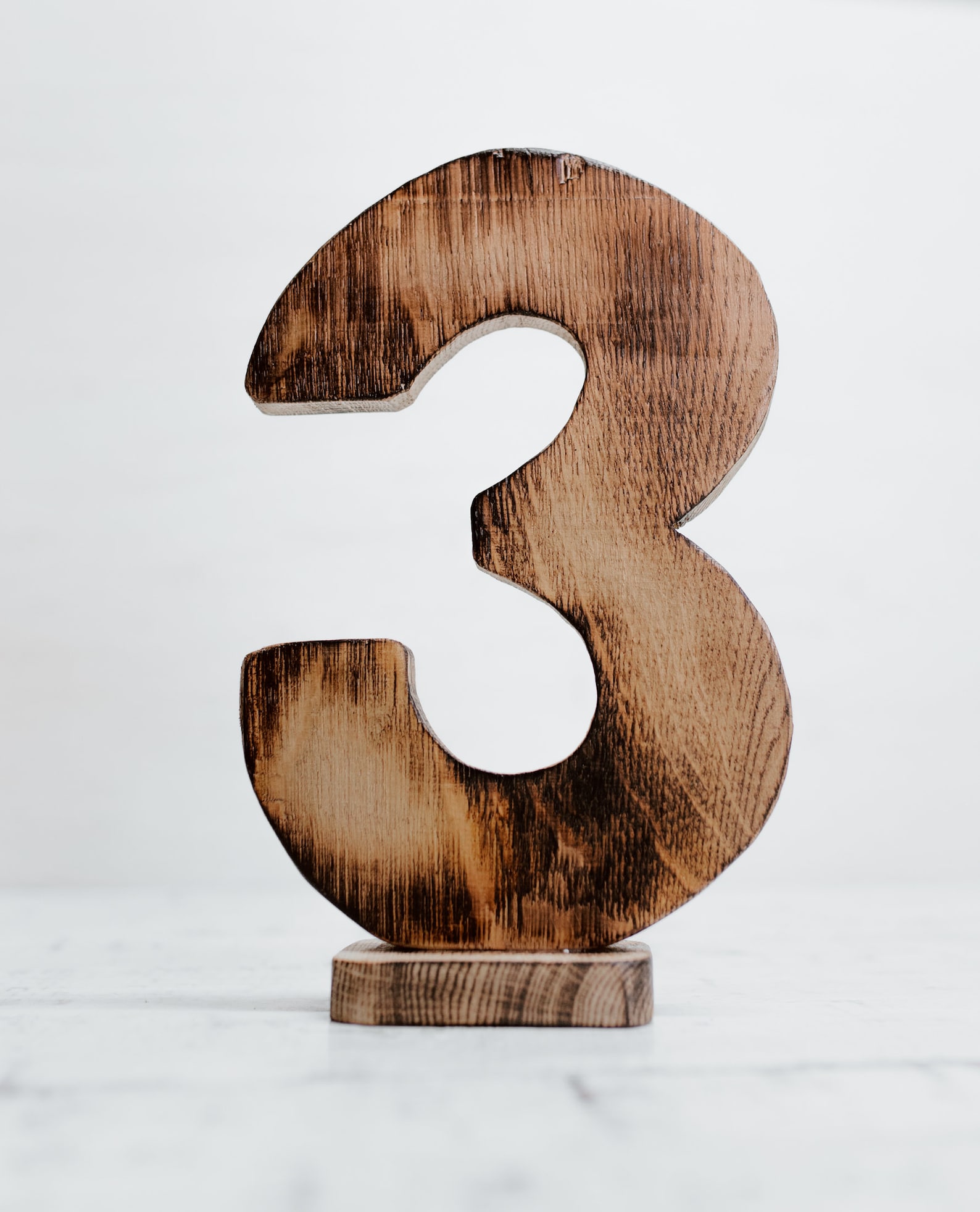 Wooden Number Number 3 Three Photography Prop Handmade First Birthday Wooden Number Number 3 Three Photography Prop Handmade First Birthday