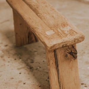 Bench Stool Country House Vintage Reclaimed Wood Solid