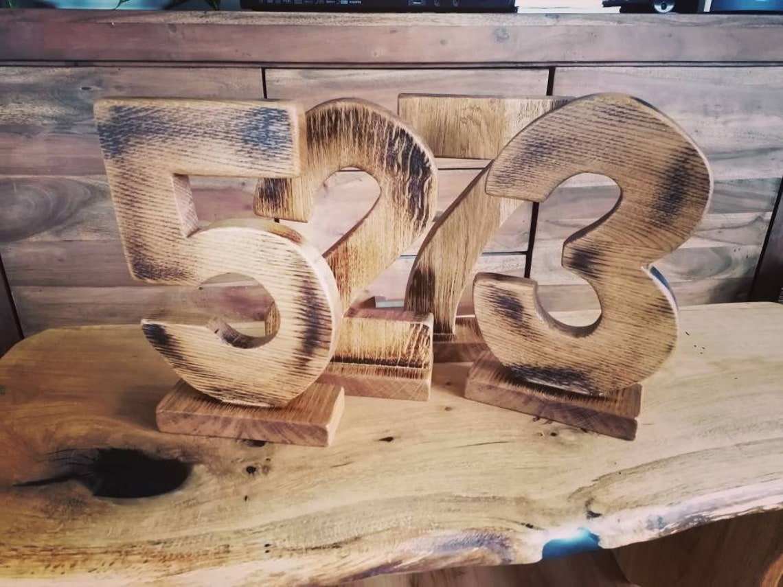 Wooden Number Number 3 Three Photography Prop Handmade First Birthday