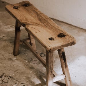 Bench Stool Country House Vintage Unique Old Wood Antique Furniture