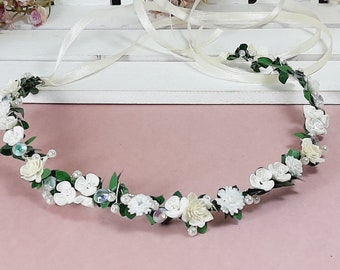 Blüten Haarschmuck Kommunion   Haarband  Haardraht  Kommunion Hochzeit Braut Einschulung