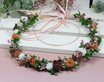Perlen Blüten Haarschmuck Haarband  Haardraht  Kommunion Hochzeit Braut