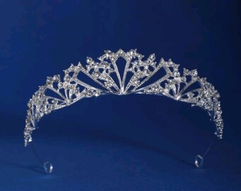 Rhinestone diadem tiara hair accessories communion bride wedding