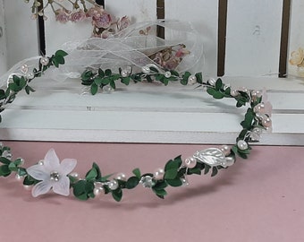 Blüten Haarschmuck Kommunion   Haarband  Haardraht  Kommunion Hochzeit Braut Einschulung