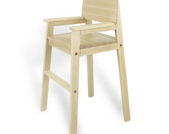 Chaise pour enfants Beech natural bright Chaise haute en bois massif combinaisons de couleurs individuelles Chaise haute pour enfants à partir de 2 ans, stable et facile à nettoyer.