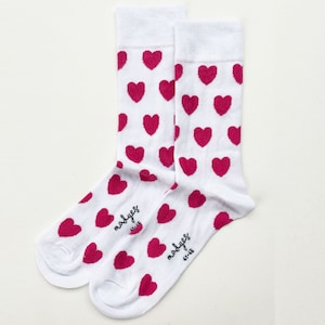 Socken für Verliebte mit Herzchen Hochzeit Braut Bräutigam Accessoire Geschenk kalte Füße Herren Damen Hochzeitssocken