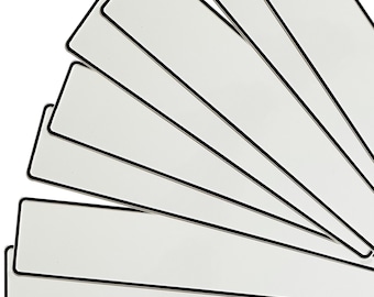 Blanko KFZ Kennzeichen Schild DIY – weiß mit schwarzem Rand – Nummernschild selbst Gestalten Auto Deko für Hochzeit Party Fotos