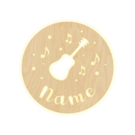 Wandlampe Gitarre Kinderzimmer Personalisierte Etsy