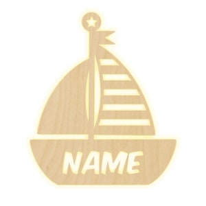 Wall lamp "Boat" nursery personalized lamp with name night light lamp wall lamp decoration boys girl baby slumber light