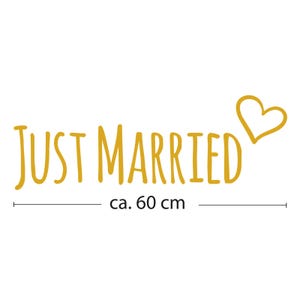 Just Married Wedding Sticker – Bridal Car Sticker | Wedding Car Decoration | Wedding Sticker Vinyl Personalized with Your Choice of Color