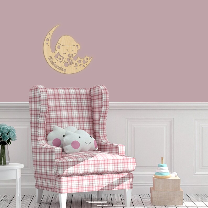 Lampe murale lune étoiles chambre enfant personnalisé noms ...