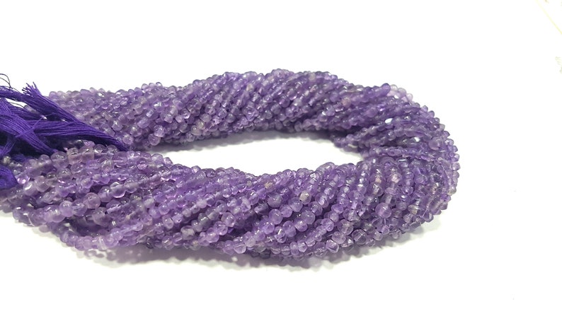 Amethyst Rondelle Beads Wholesale Amethyst Beads Lot Natural Amethyst 5 Strands Natural Purple Faceted Purple Amethyst Rondelle Beads