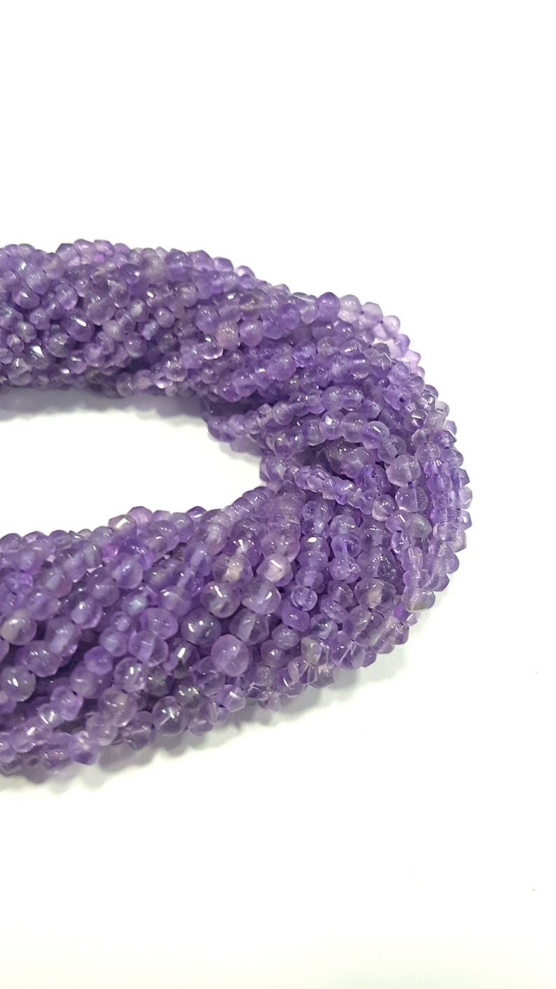 Amethyst Rondelle Beads Wholesale Amethyst Beads Lot Natural Amethyst 5 Strands Natural Purple Faceted Purple Amethyst Rondelle Beads