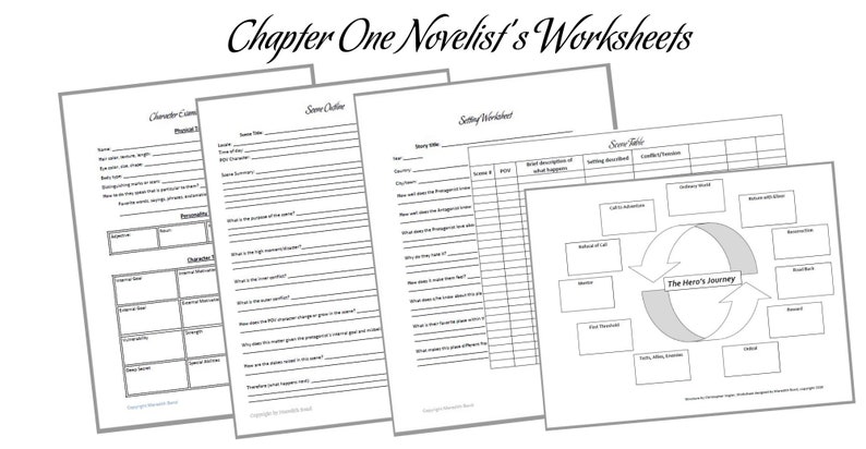 Writer's Worksheets | Etsy