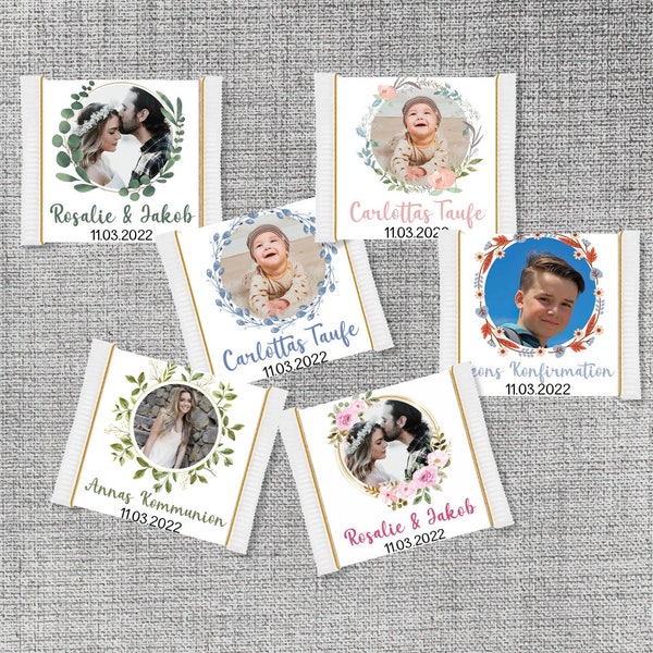 10 Personalized Mini Knight Sport Stickers with Picture Eucalyptus Guest Gift Thank You Baptism Wedding Confirmation School Communion