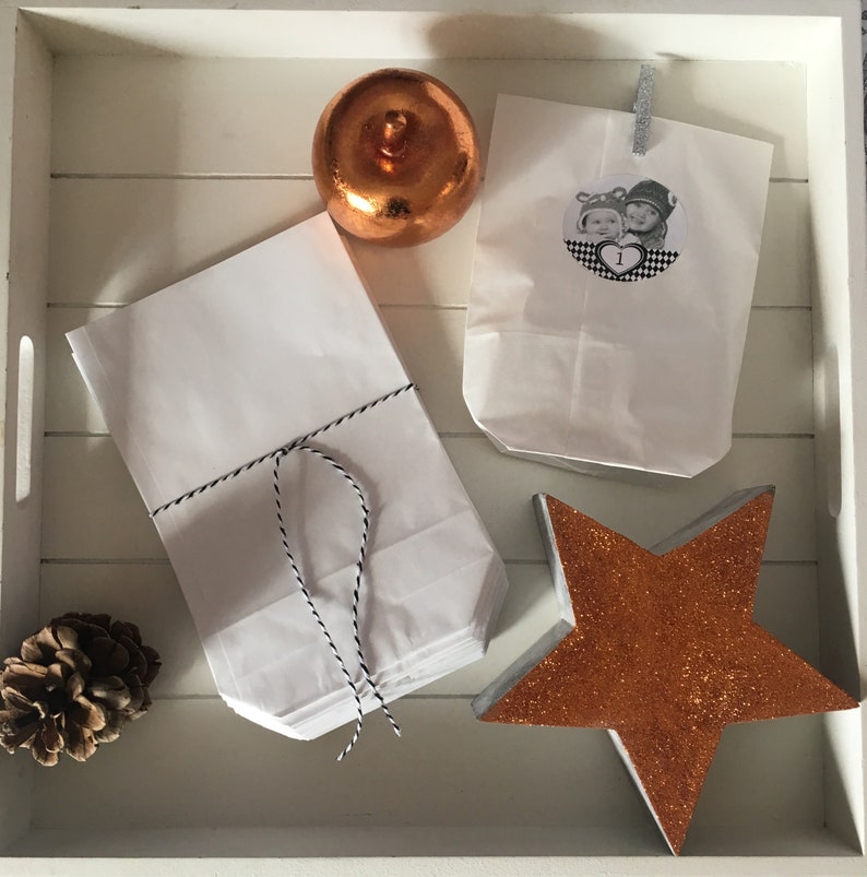 Personalisierter DIY Adventskalender Aufkleber 6cm mit