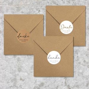 24 Personalisierte Aufkleber Danke Dankeschön rund 4cm Sticker Hochzeit Geburt Taufe Namen Regenbogen Adresse Schön, dass du da bist