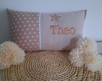 Personalized cushions with names – gift for birth, christening or birthday – decorative cushions for the children's room, handmade