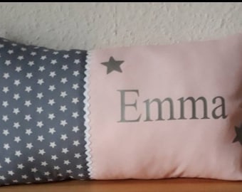 Pillow with name, pillow personalized, baptism pillow, birth pillow, decorative pillow, baptism, birth, personalized, gift, star pillow