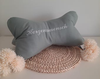 Personalized reading pillow – neck pillow gift for birth, christening or birthday – decorative pillow – handmade