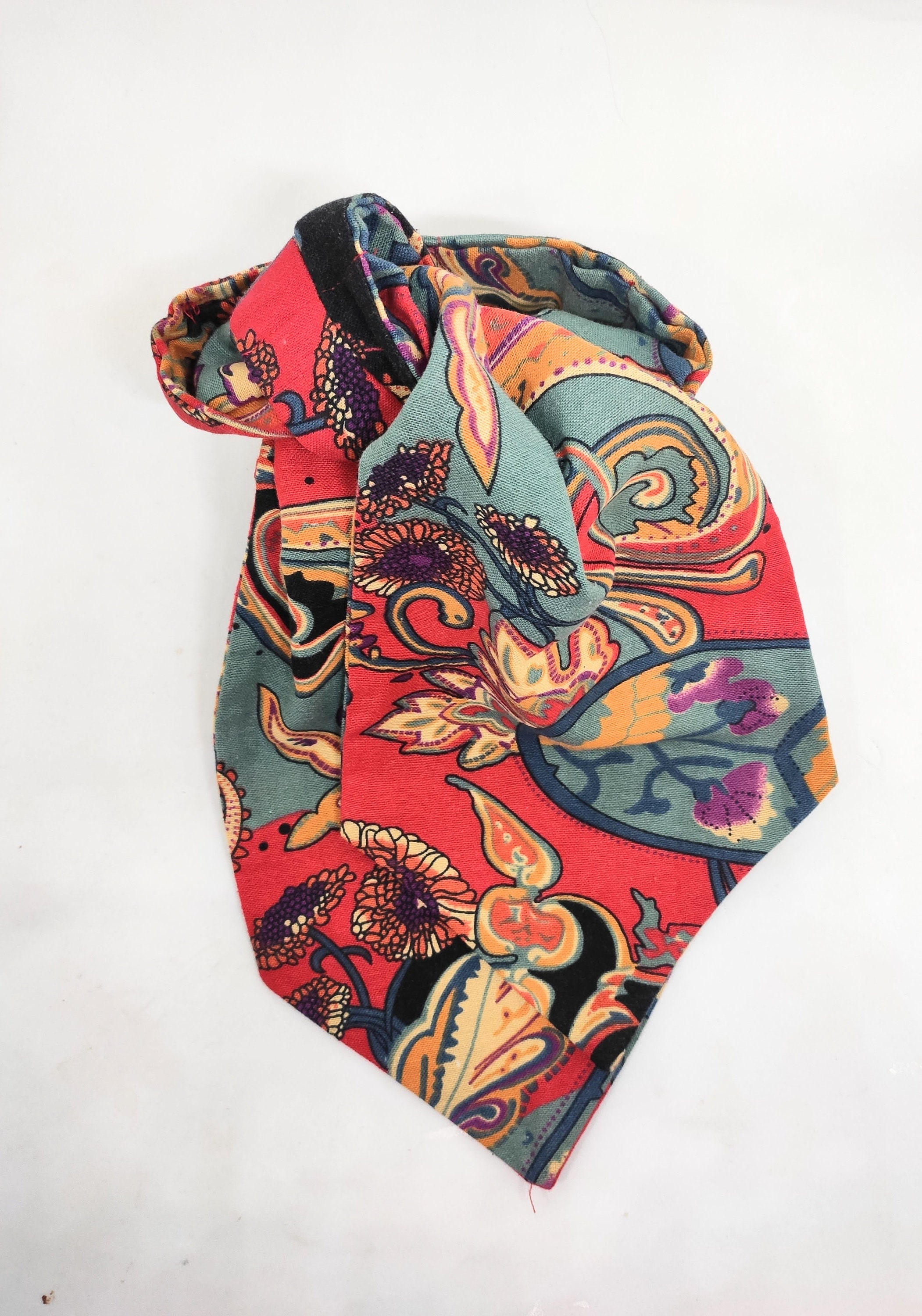Ascot, Tie Scarf, Men's Accessory, Men's Scarf Rustic, Printed
