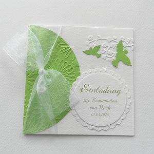 PERSONALIZED invitation Confirmation Communion Confirmation Baptism *Doves* or *Fishes* in many colors (K99)