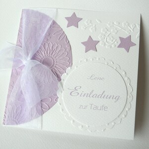 PERSONALIZED invitation stars for baptism, birth, communion, confirmation in many colors image 7