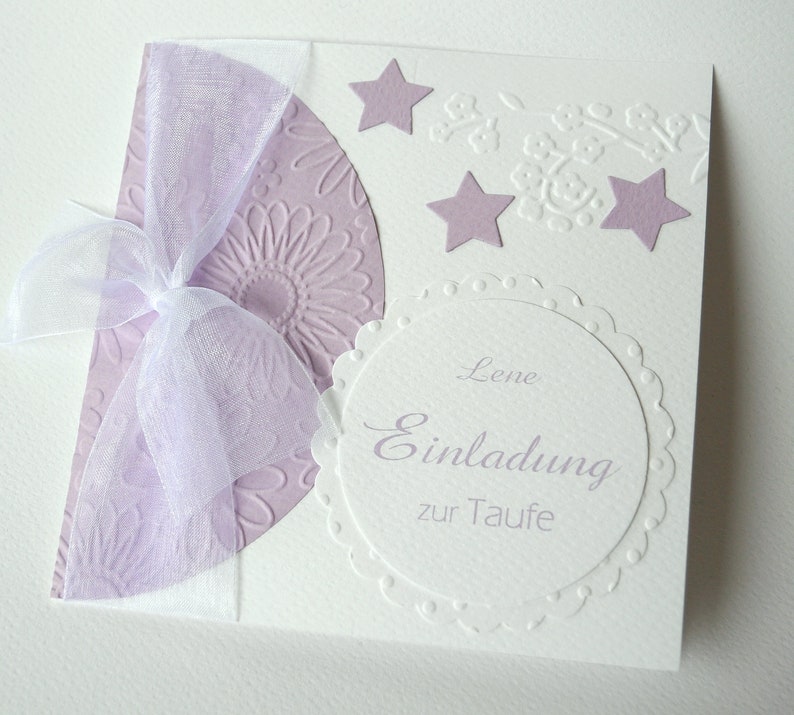 PERSONALIZED invitation stars for baptism, birth, communion, confirmation in many colors image 7