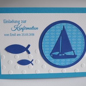 Einladung Einladungskarte Konfirmation Kommunion Firmung PERSONALISIERT K245
