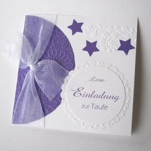 PERSONALIZED invitation stars for baptism, birth, communion, confirmation in many colors image 6