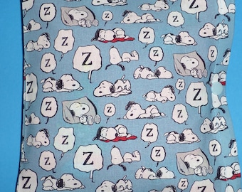 Oreiller aux noyaux de cerise bébé enfants adultes Snoopy dort environ 17 x 17 cm housse en coton amovible lavable coussin chaud et froid