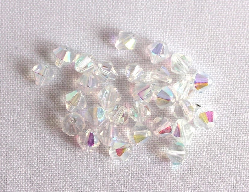 TWO 16/" Strands COBALT BLUE IRIS FACETED 5mmx8mm Machine Cut Crystal Rondelles