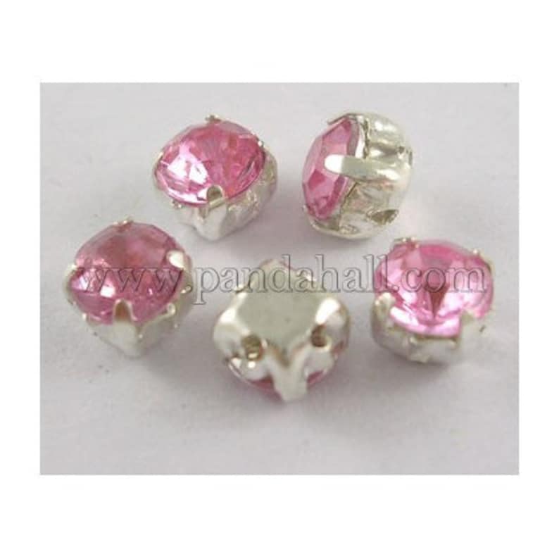 Rhinestones in version 100 piece 5 mm sew on crab rhinestones decorate turquoise pink pink light green red