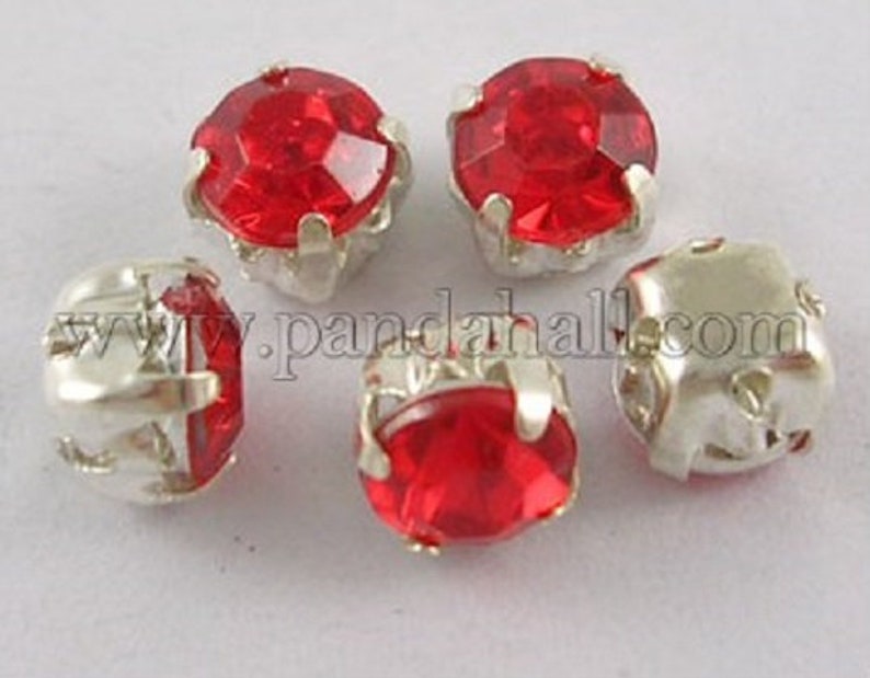 Rhinestones in version 100 piece 5 mm sew on crab rhinestones decorate turquoise pink pink light green red