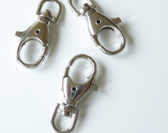 Karabiner Karabinerhaken 8 mm 3 Stück Silber Taschenkarabiner für Schlüsselanhänger Ketten an Taschen Taschengurte für DIY Schmuck