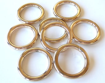 O-Ring 25 mm 2 Stck Goldfarben Rundring Metallring Ring für Taschengurte Schlüsselanhänger Hundeleinen