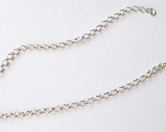 Gliederkette Silber Reststück 39 cm lang, 3x1 mm Glieder DIY für eigene Schmuckstücke