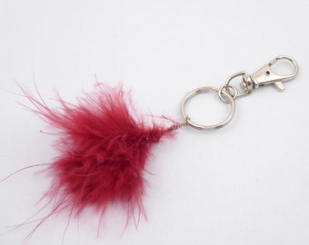 Farben mit Öse 2 Stück 3-4cm Anhänger Öko Fellpuschel Imitation versch