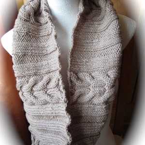 Loop knitted scarf tube scarf handknitted virgin wool handmade image 3