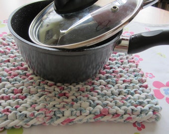 Topflappen Untersetzer Textilgarn gestrickt Küche Geschenk  Baumwolle....