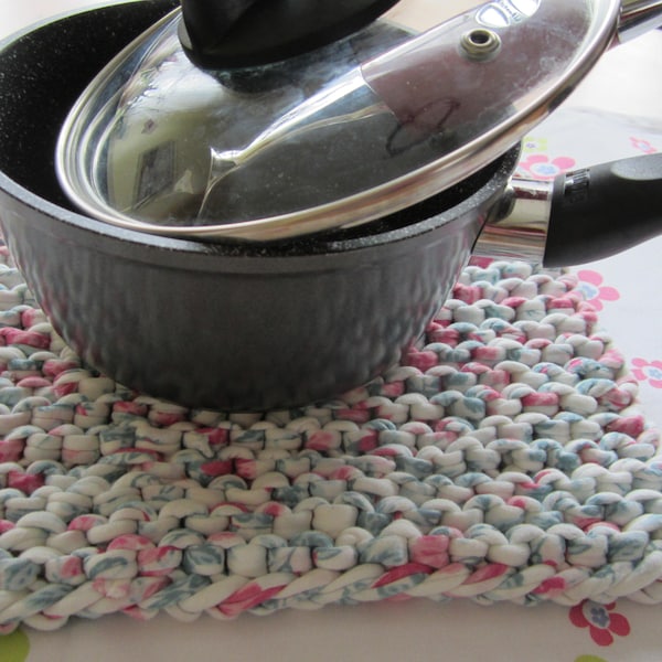 Topflappen Untersetzer Textilgarn gestrickt Küche Geschenk  Baumwolle....