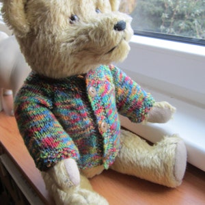 Teddy Puppen Spielzeug Bären Plüschtiere Kinder Teddykleidung Strickjacke handgestrickt Bild 2