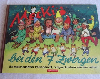 Vintage Kinderbuch Vorlesebuch  ** Mecki  bei den 7 Zwergen **