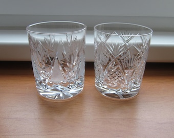 DDR Vintage Whiskygläser Bleikristall geschliffen Longdringgläser Handarbeit Lausitzer Glas (Römer) 60er Jahre