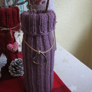 Weihnachten Advent Nikolaus Geschenk Unikat handmade Vintage Strickvase Winterzeit Green Gate Deko romantisch handgestrickt AUßERGEWÖHNLICH Bild 2