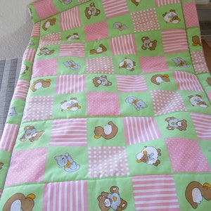 BABYDECKE Kinderdecke Krabbeldecke Kinderdecke Wagendecke Kuscheldecke Taufe Geburt Babyparty genäht Mitbringsel Bild 2