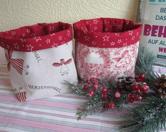 Utensilo Nusskörbchen Korb Nusssäckchen Nüsse Advent Weihnachten Adventszeit Winterzeit genäht handmade "Engel"