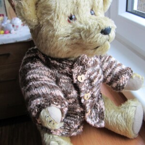 Teddy Puppen Spielzeug Bären Plüschtiere Kinder Teddykleidung Strickjacke handgestrickt Bild 4