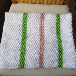 BABYDECKE Kuscheldecke Wolldecke Kinderwagendecke Taufe Geburt handgestrickt Bild 5